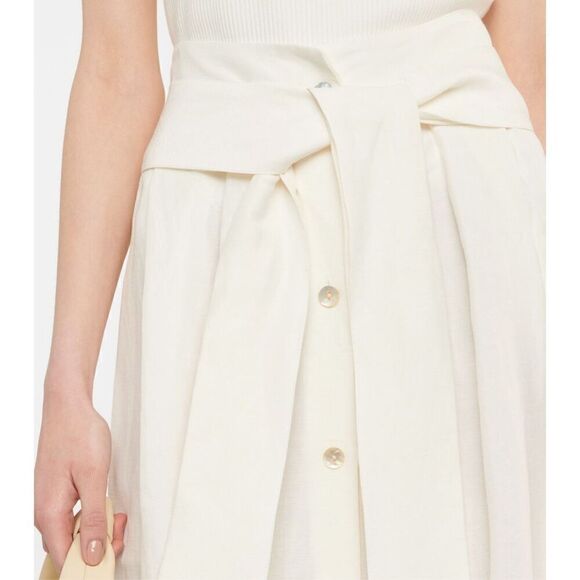 New. Vince Belted Button-Front Skirt. 1X. Retails $410 - Picture 4 of 15